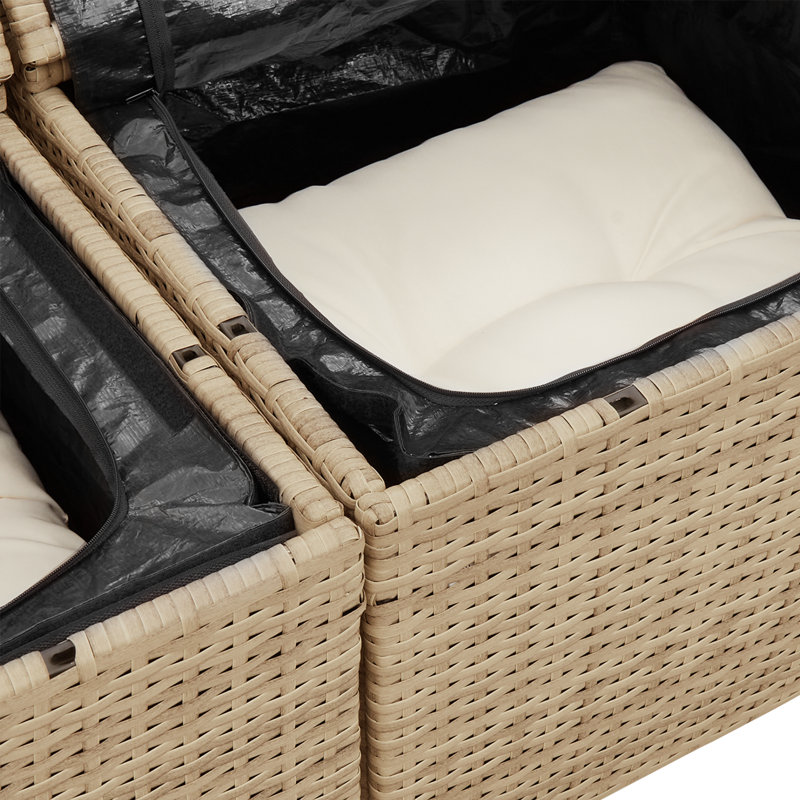 237.5cm Wide Patio Sofa with Cushions