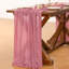 Chemin de table en gaze de fromage, style bohème estival, idéal pour mariage, anniversaire, fête ou décoration intérieure | Mauve, ensemble de 6 pièces, gaze rustique de 3 m, chemin de table transparent de style champêtre pour fête prénatale, enterrement de vie de jeune fille ou fêtes