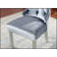 Chaises d'appoint en flanelle gris foncé Glam avec pieds en acrylique et dossier à oreilles capitonné pour un repas élégant