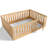 Floor Bed with High Fence for Kids, Solid Wood Kids Montessori Bed with Door, low-profile and No Box Spring Needed Design-525008631-525008632