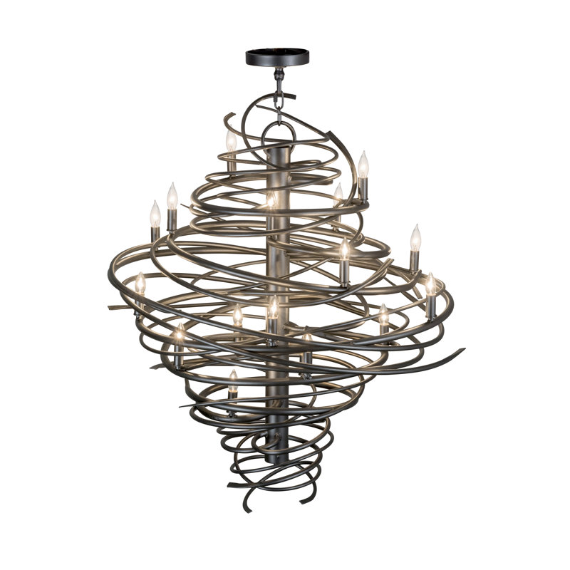 18 - Light Dimmable Tiered Chandelier