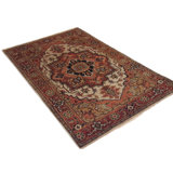 Canvello Hand Made Traditional Medallion Indo Indo Rug - 3'10'' X 6'0''