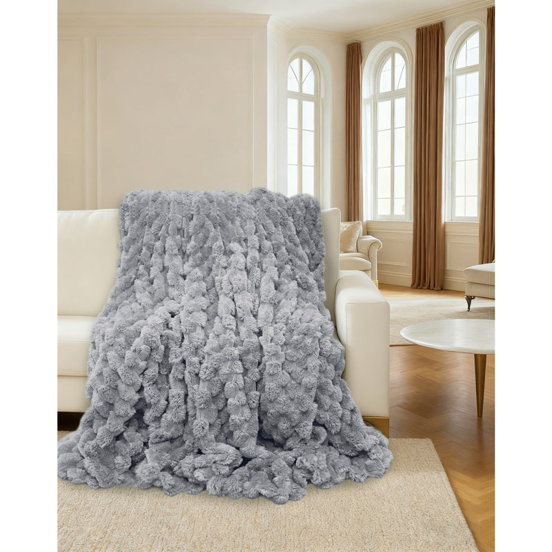 Throw Blanket, 200cm x 150cm, Silver