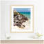«Tulum Ruins Mexico Seascape» par Stephanie Klatt, reproduction d'art encadrée