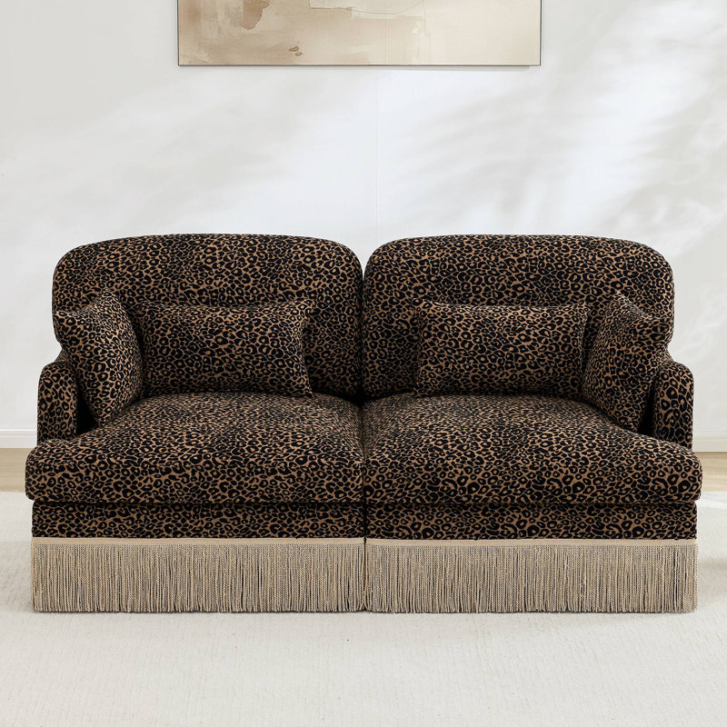 Canapé Comfy Chenille Leopard, Brun