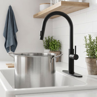 Single Handle High Arc Kitchen Faucet with Dual-Function Pull-Down Sprayer