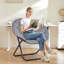 Ensemble de 2 chaises pliantes en fausse fourrure Sima-737444315