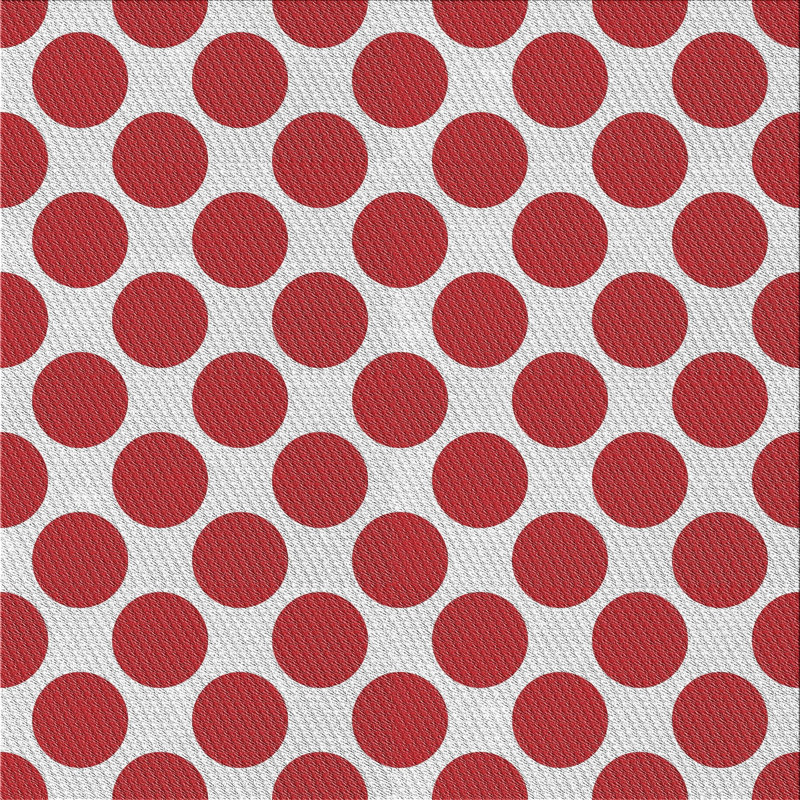 Tapis rouge/blanc à motifs Cummington, Carré 8 pi