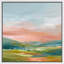 «Colorful Pastel Valley Landscape Wall Decor for Living Room encadrée, reproduction d'art sur toile encadrée dans la chambre principale-128138651-128138653