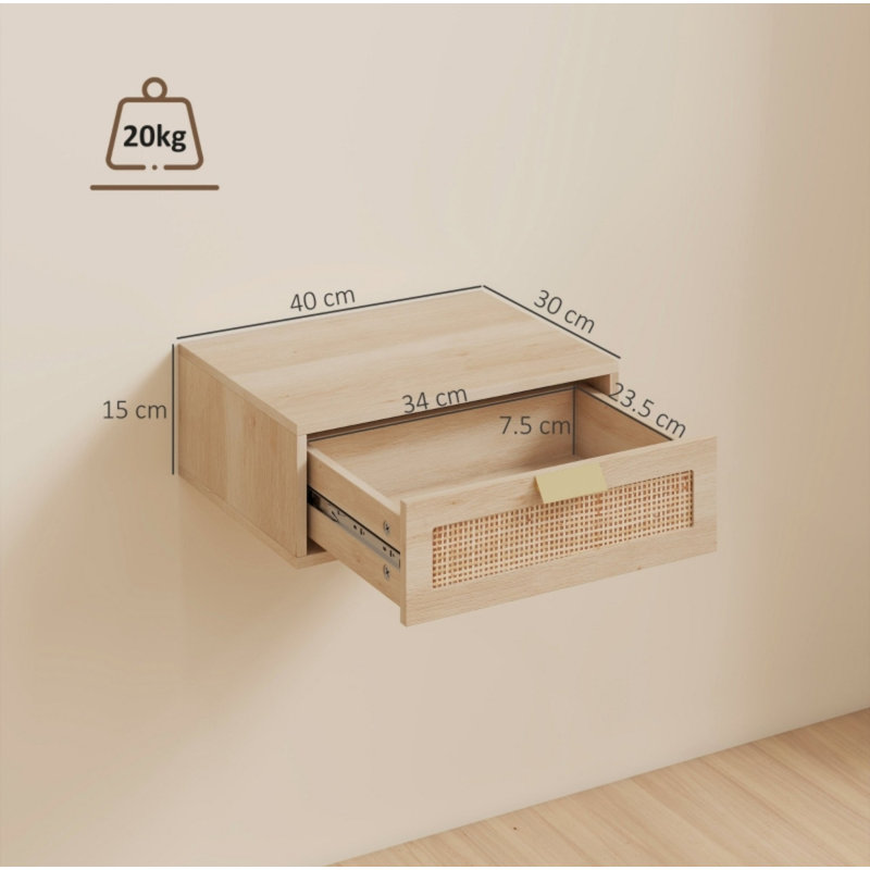 40.01 cm W Bedside Table