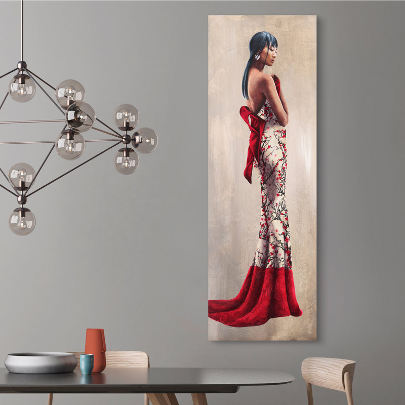 Princess Of Asia by Sonya Duval - Wrapped Canvas Painting, 100cm H x 35cm W x 4cm D