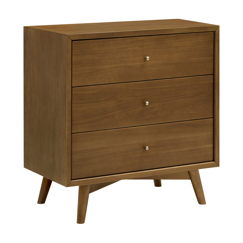 Commode 3 tiroirs assemblée Palma, Noyer naturel