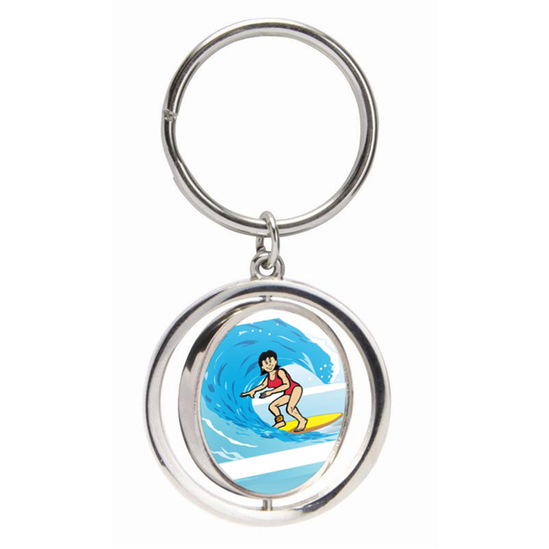 Personnalisé Surfer - Porte-clés filature féminine, Oui