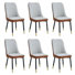 Chaise d'appoint rembourrée en similicuir (dossier de 6)