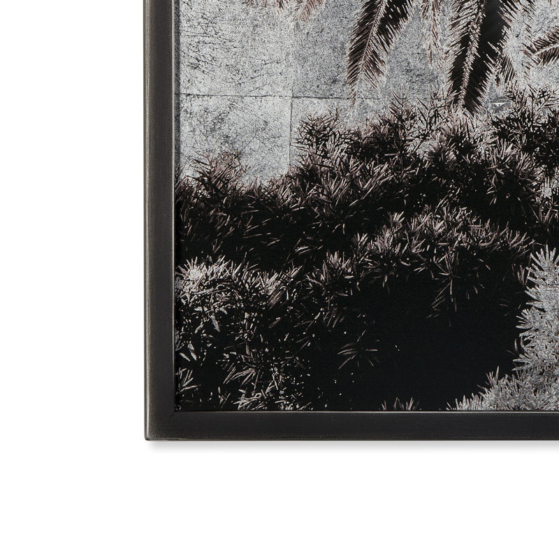 Venice Palm Trees Silver Leaf Print