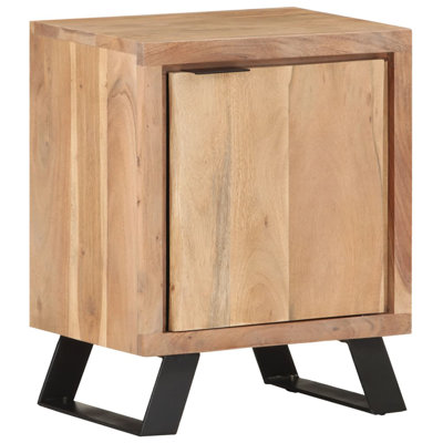 Jamya 40cm W Steel Bedside Table