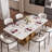 63 in. Modern Rectangular Sintered Stone Dining Table with Steel Base
