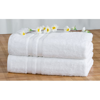 Ensemble de serviettes de bain en rayonne de bambou 2 pièces Terry