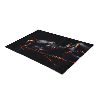 Premium Woven Carpet, 2.6 x 4.0 Feet | 100% Polyester, Antibacterial, Non-Slip Underside | 3D Digital Printing, Machine Washable, Pile Height: 0.04 in | Ideal for Living Room, Bedroom, and Home Decor