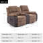 Mitrita 2 Seater Rise Recliner Upholstered Loveseat Sofa with Drinks Console-1128675903-1128675896