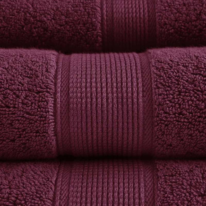 Cotton Bath , Burgundy, 8 Piece Towel Set