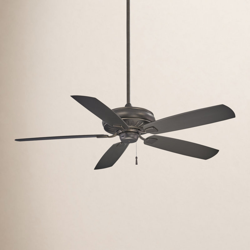 60" Sunseeker 5 - Blade Outdoor Standard Ceiling Fan with Pull Chain, Smoked Iron