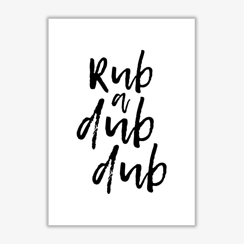 Rub A Dub Dub - Print, 30 cm H x 21 cm W x 1 cm D, No Frame
