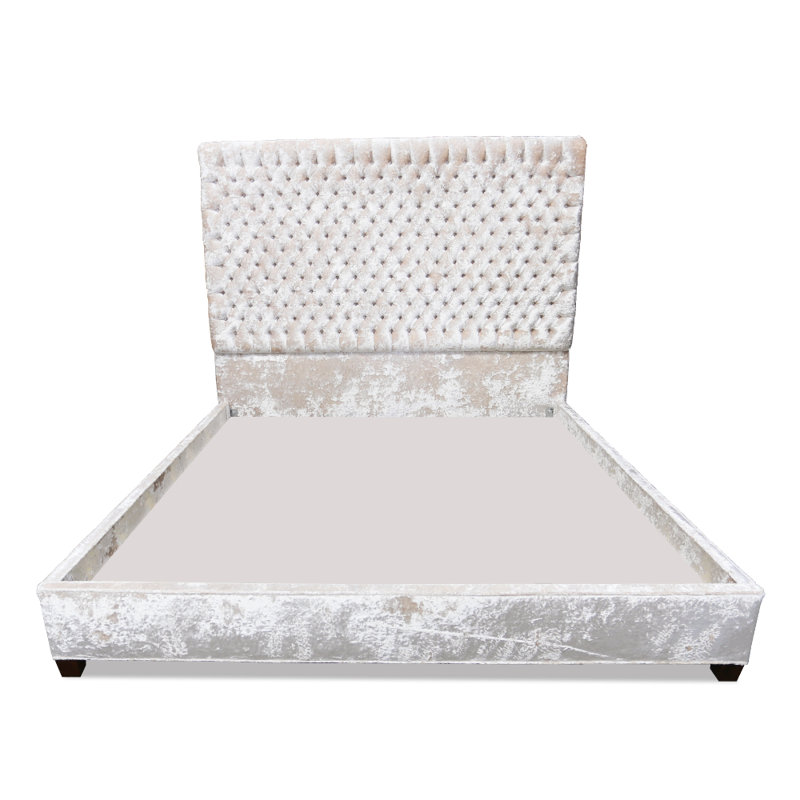 Upholstered Wingback Bed, Queen