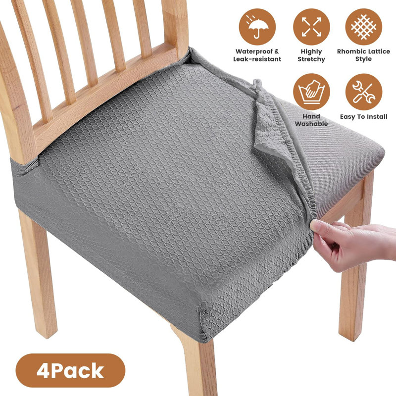 Housses de chaise de salle à manger imperméables, Gris