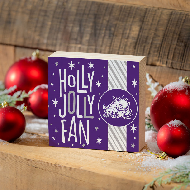 Texas Christian University 6" Holiday Wood Plock Wall Sign