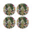 Fantasy Tropical Vegan Leather Round Beaded Placemat