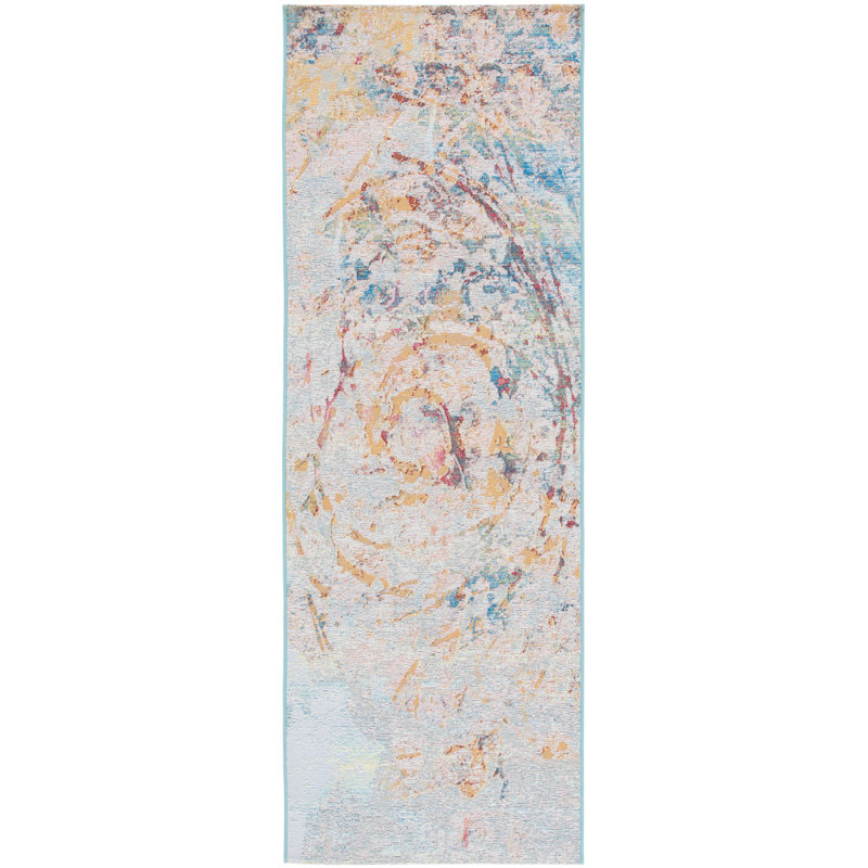 Barbados 500 Performance Abstract Indoor/Outdoor Area Rug, Runner 2'8" x 8'