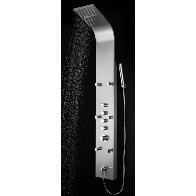 Panneau de douche en acier inoxydable 64,5 po Blue Ocean (SPS8879)