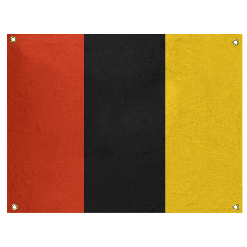Tapisserie de polyester Calgary, H 26 po x l 36 po x P 1 po, Rouge / Noir / Jaune