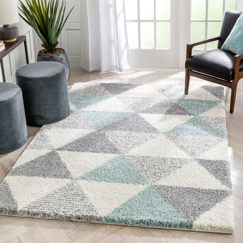 Arden Power Loom Teal/Grey Rug, Rectangle 120 x 160cm