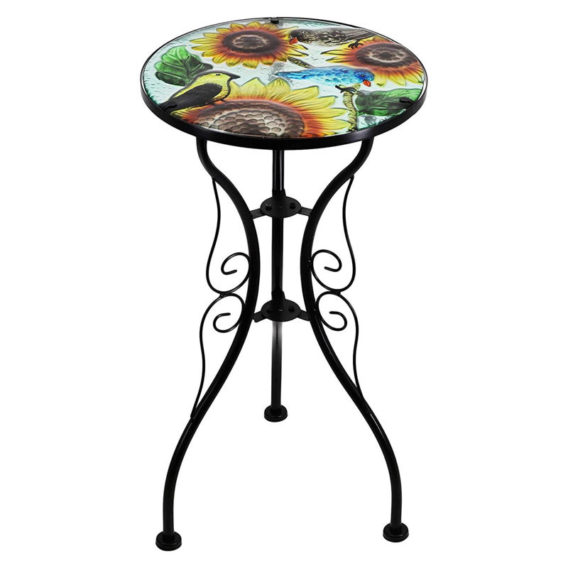 Molokai Round Metal Outdoor Side Table , 30.5cm W 30.5cm D