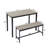 3-Piece Dining Table Set，Industrial Design Space-Saving Dining Set with Durable Frame-1509933884-1509933891