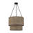 Cleste 4-Light Matte Black 2-Tier Rattan Chandelier 
