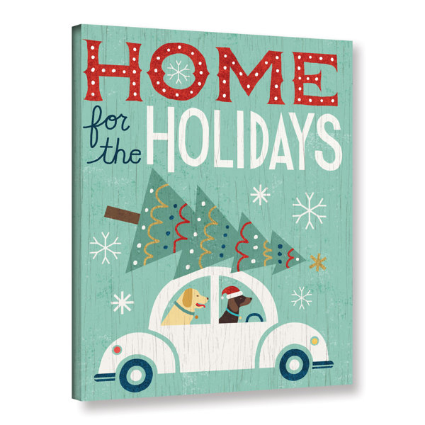 The Holiday Aisle® Holiday On Wheels On Canvas by Michael Mullan Print & Reviews | Wayfair Holiday On Wheels On Canvas by... 