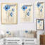 Illustration rétro de marguerite bleue encadrée sur toile-1413568478-1507692392