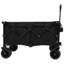 Chariot utilitaire pliable robuste d'une capacité de 360 lb - Roues tout-terrain silencieuses, poignée réglable et porte-gobelets pour le camping, le jardinage, le pique-nique, le sport et le magasinage, noir