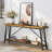 70.9 Inch Extra Long Industrial Sofa Table With 2-Tier Shelves, Rustic Brown For Hallway And Living Room-1004007406