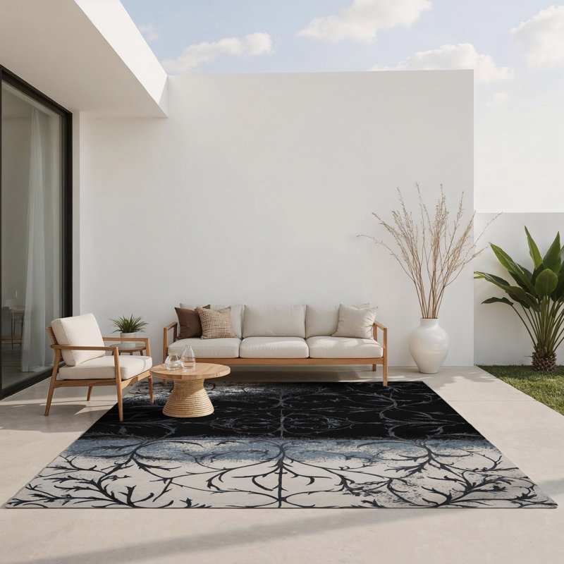 Onyx Frost Indoor And Outdoor Area Rug, Rectangle 9' x 12'