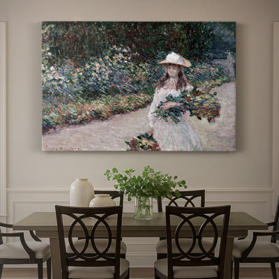 Young Girl in the Garden at Giverny-Claude Monet-Gallery Wrapped Canvas-1888