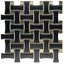 Metro Dog Bone Basketweave 0.92 In. X 2.26 In. Porcelain Basketweave Mosaic Wall Tile-860539073