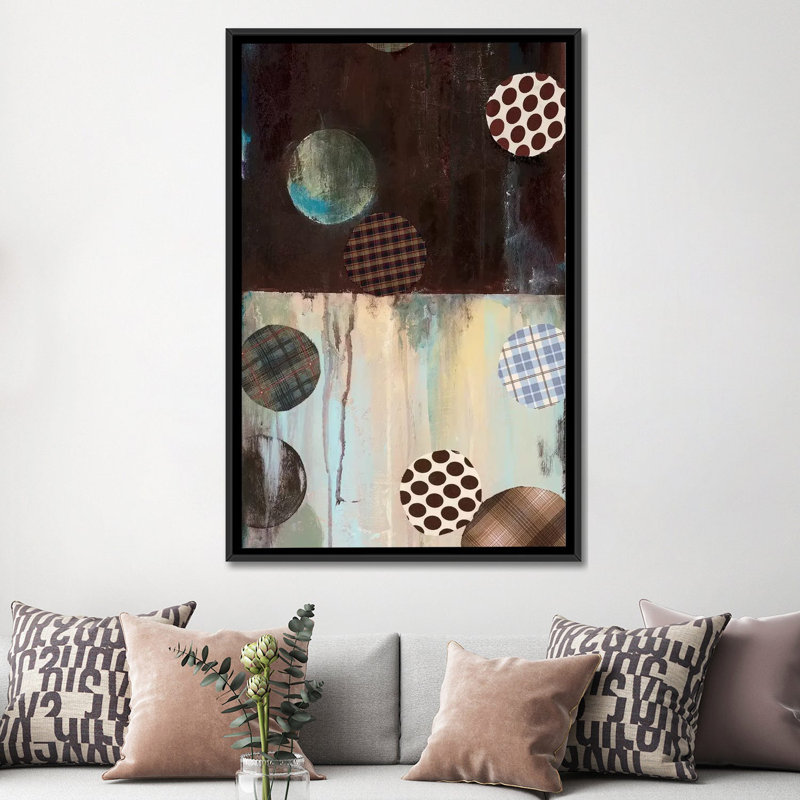 « grayson patchs i » par wani pasion, impression sur toile, H 26 po x l 18 po x P 1,5 po, Toile avec cadre noir, Pas de tapis