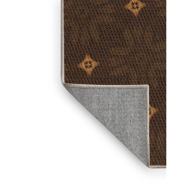 Tapis 100% orange à motif lavable à la machine 3614, Rectangle 3 pi x 5 pi