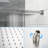 12 Inch Wall Mounted Square Dual Shower Head With Rough - In Valve, Brushed Nickel Finish, Scald Balanced 360° Adjustable Rainfall Head, Easy Installation And Cleaning Function Handheld Rotation