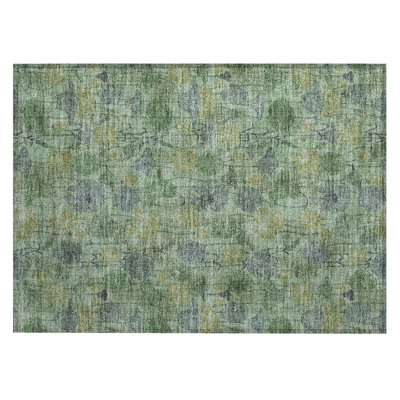 Machine Washable Indoor/Outdoor Kimberlin ACN2128 Floral Rug