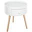 Thomas Coffee Table Furniture Round Corner Storage Unit Side White Office